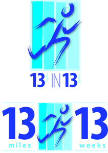 13 in 13 Running Logo